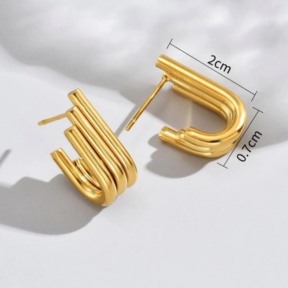 Stainless Steel Hoop Earrings - Picture 5 of 5